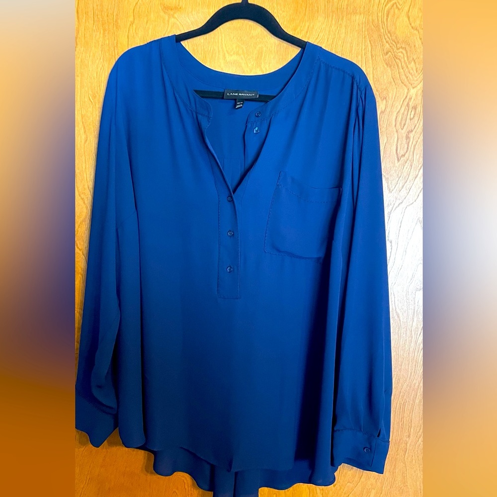 Super cute Lane Bryant navy blue blouse